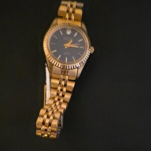 Gruen Gold and Black Watch